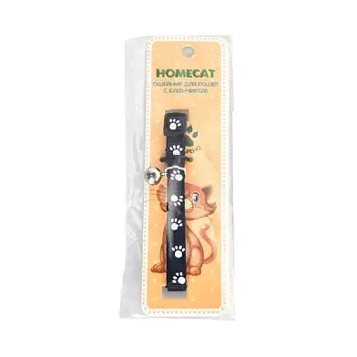 Homecat Лапки ошейник для кошек с бубенчиком синий