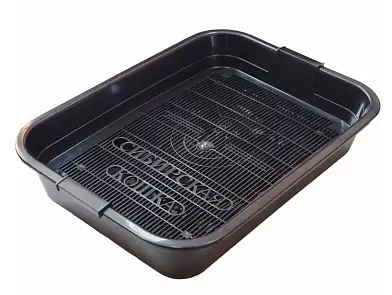 Сибирская кошка Туалет Премиум для кошек с сеткой и высокими ножками черный